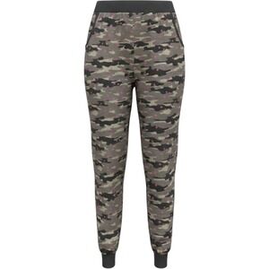 Rene Rofe Womens 1X Camo Pink Star Print Pajama Joggers Sleep Pants Gray Comfy